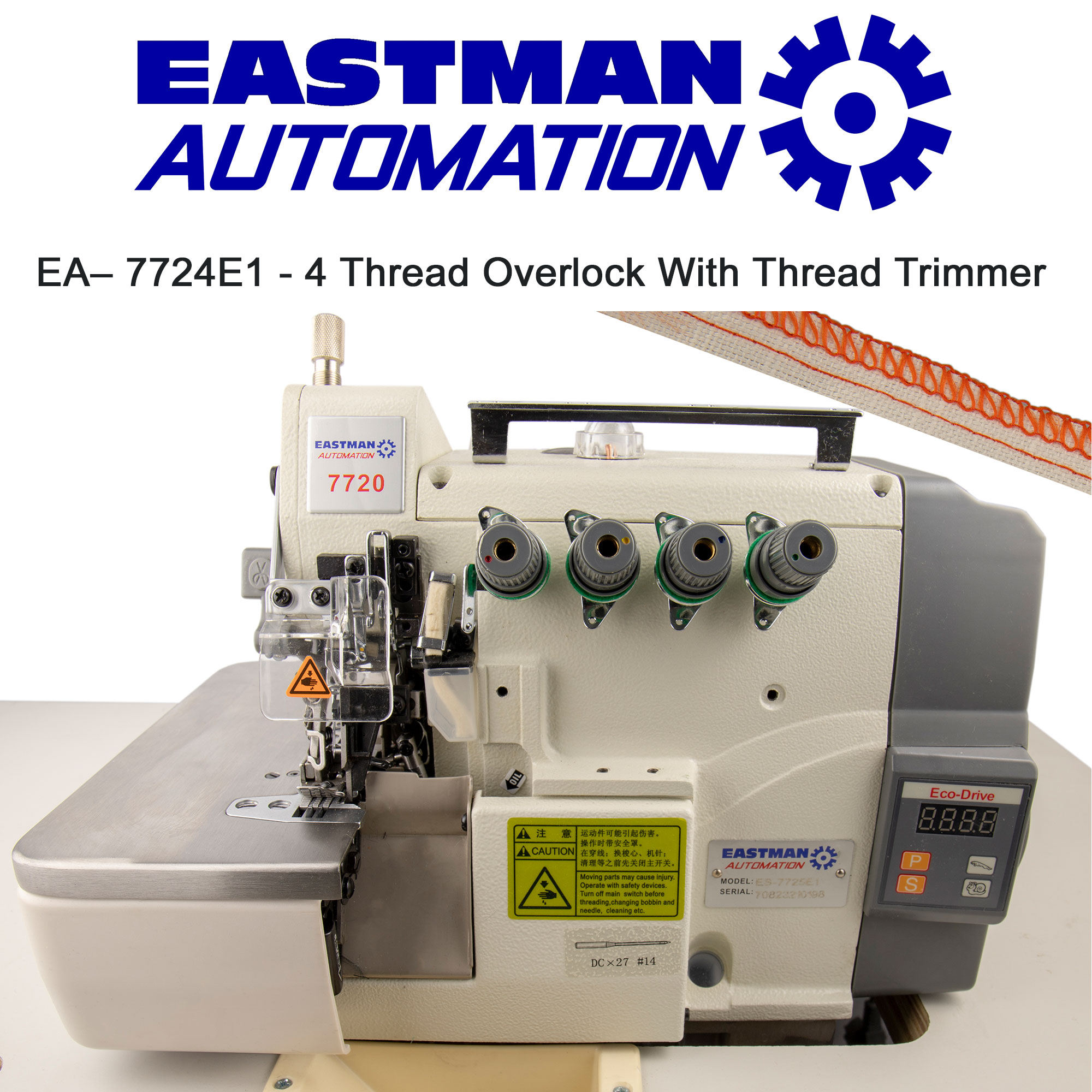 EA– 7724E1 - 4 Thread Overlock With Thread Trimmer